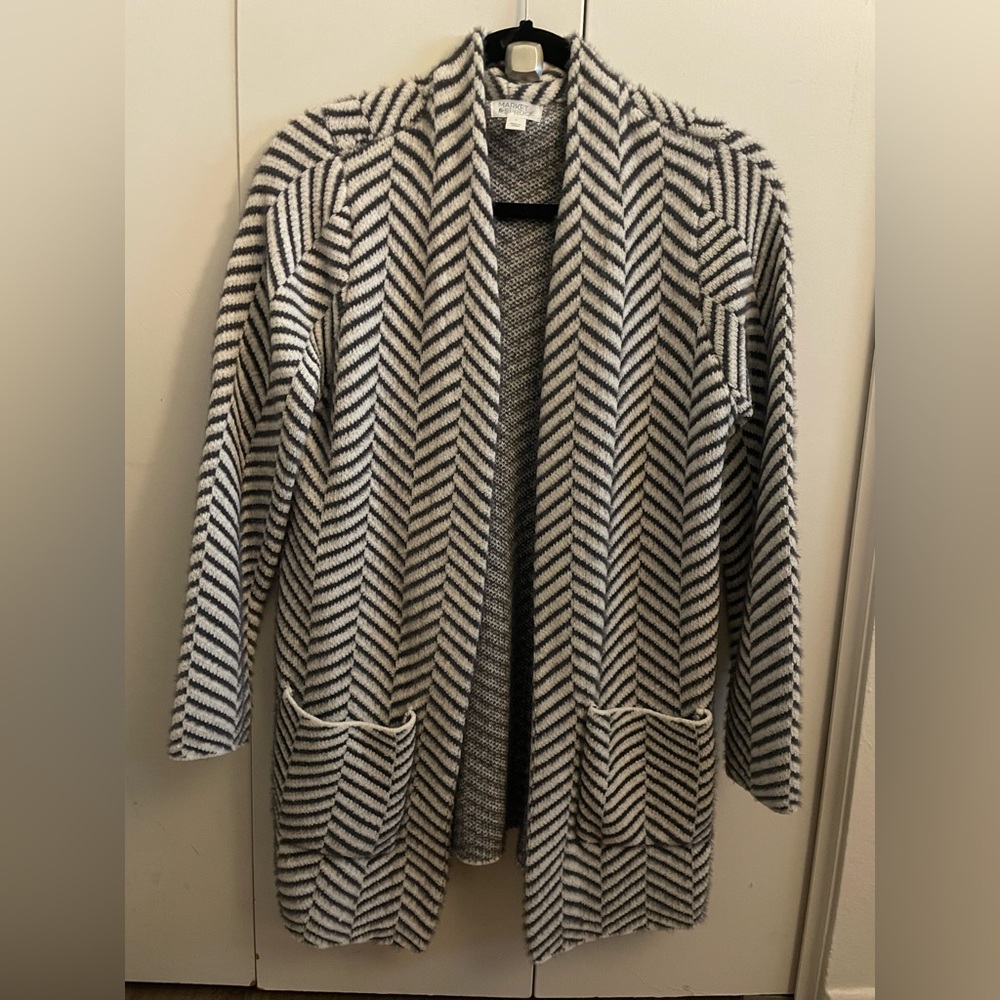Market & Spruce Camilla Herringbone Eyelash Coatigan. Size M